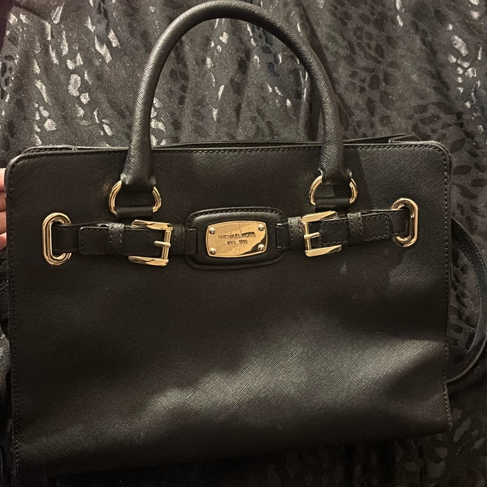 Michael Kors Black and Gold Purse